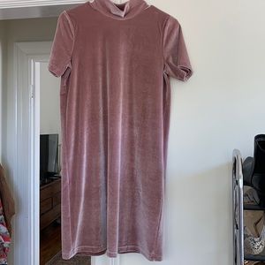 Madewell mauve velvet dress